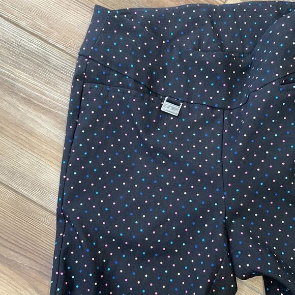 Lulu B Women’s Black and Rainbow Polka Dot Stretch Legging Pants Size 4 - Picture 8 of 9